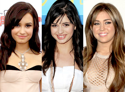 Demi Lovato, Rebecca Black, Miley Cyrus Demi Lovato, Rebecca Black, Miley Cyrus